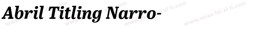 Abril Titling Narro字体转换